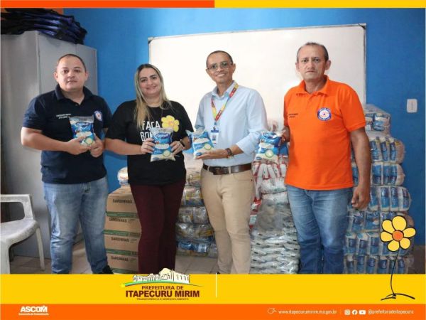 Camil faz a  doação de 1,5 toneladas de alimentos que serão destinados às famílias atingidas pela cheia do Rio Itapecuru