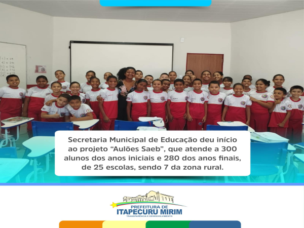 Sec. de Educação deu início ao projeto "Aulão SAEB", que atende mais de 500 alunos de mais de 30 escolas.